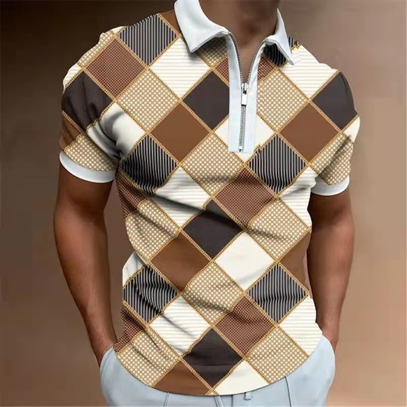 Herren Poloshirt Kontrast Kragen Polo Kurzarm Slim Fit Hemd Polohemd T-Shirt NEU