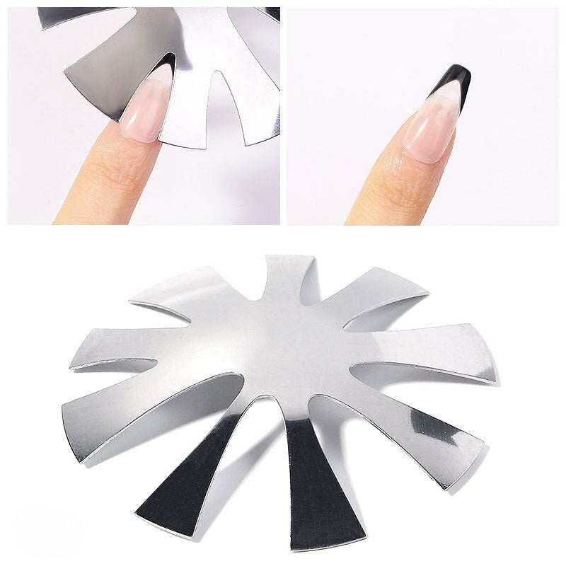 9 Größen French Nail Nagel Kunst Maniküre Schablone Trimmer Styling Tool
