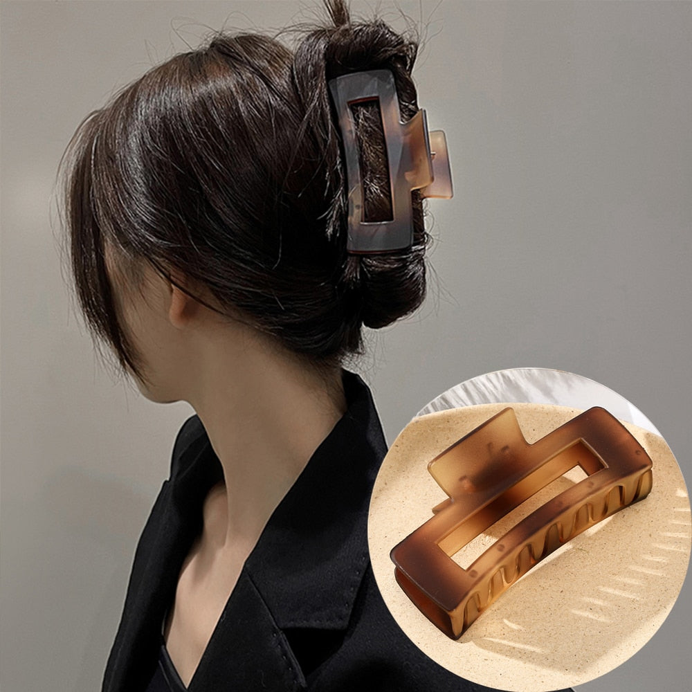Damen Groß Perlen Haar Klauen Elegant Acryl Haarspange Hyperbole Haarklammer Neu
