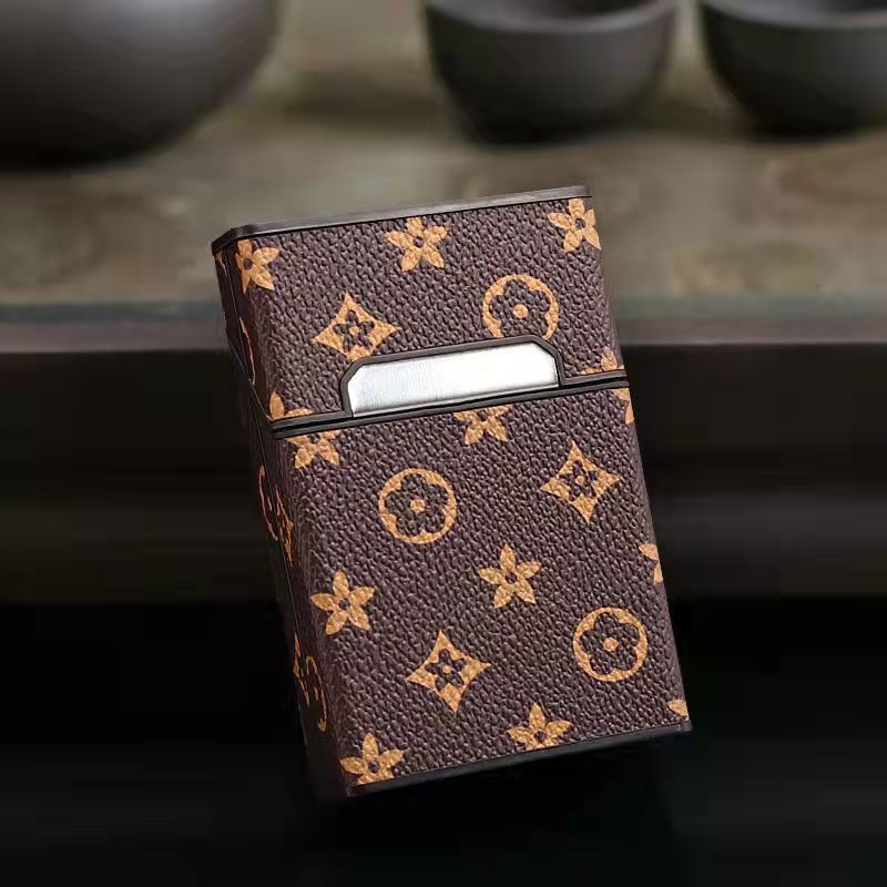 Zigarettenetui Etui 20 Zigaretten Dose Metall Box Mini Kunst Leder Accessories