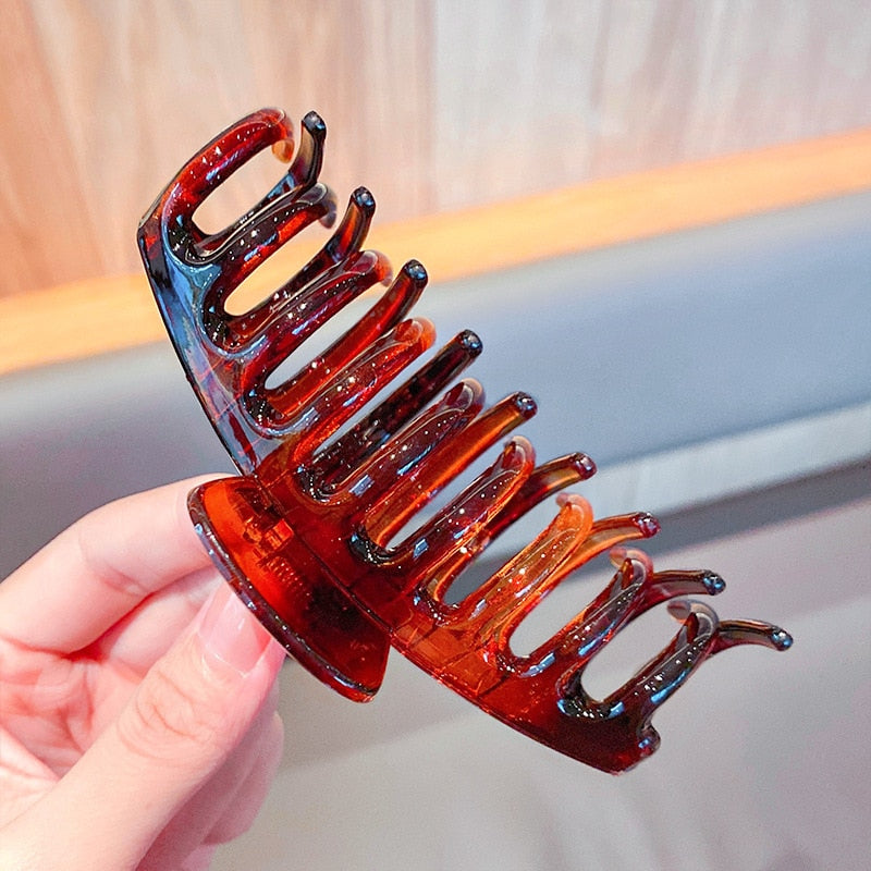 Damen Groß Perlen Haar Klauen Elegant Acryl Haarspange Hyperbole Haarklammer Neu