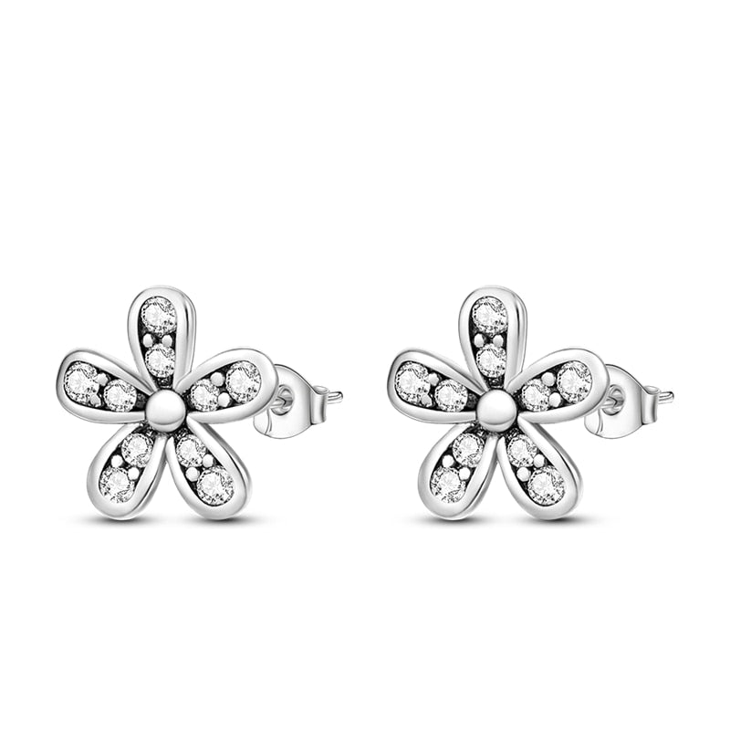 1 Paar Creolen aus 925 sterling Silber Ohrringe Ohrschmuck Zirkonia Ohrstecker