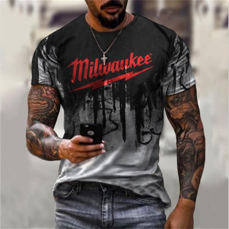 Fashion Herren Vintage Motorsport 3D T-Shirt Rundhals Unisex Sommer Streetwear