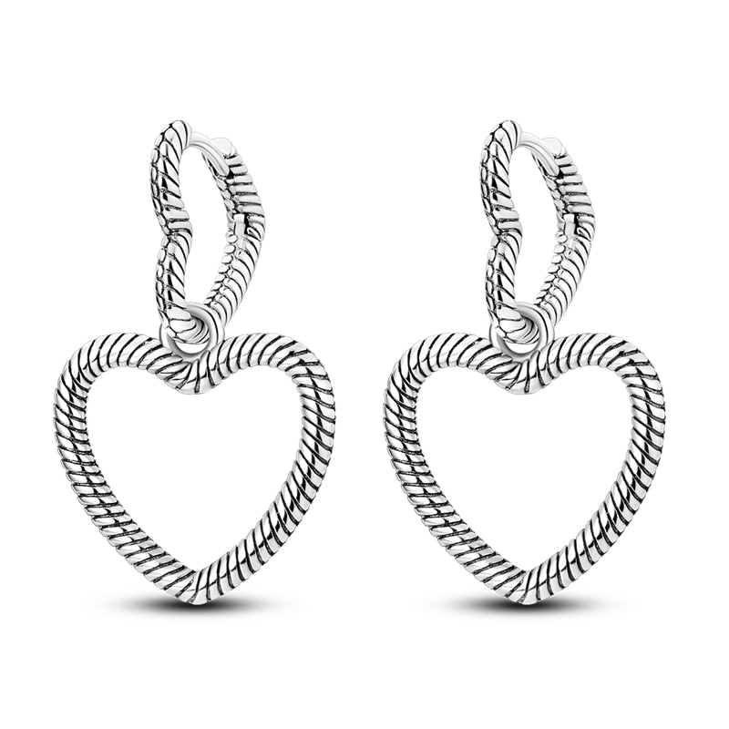 1 Paar Creolen aus 925 sterling Silber Ohrringe Ohrschmuck Zirkonia Ohrstecker