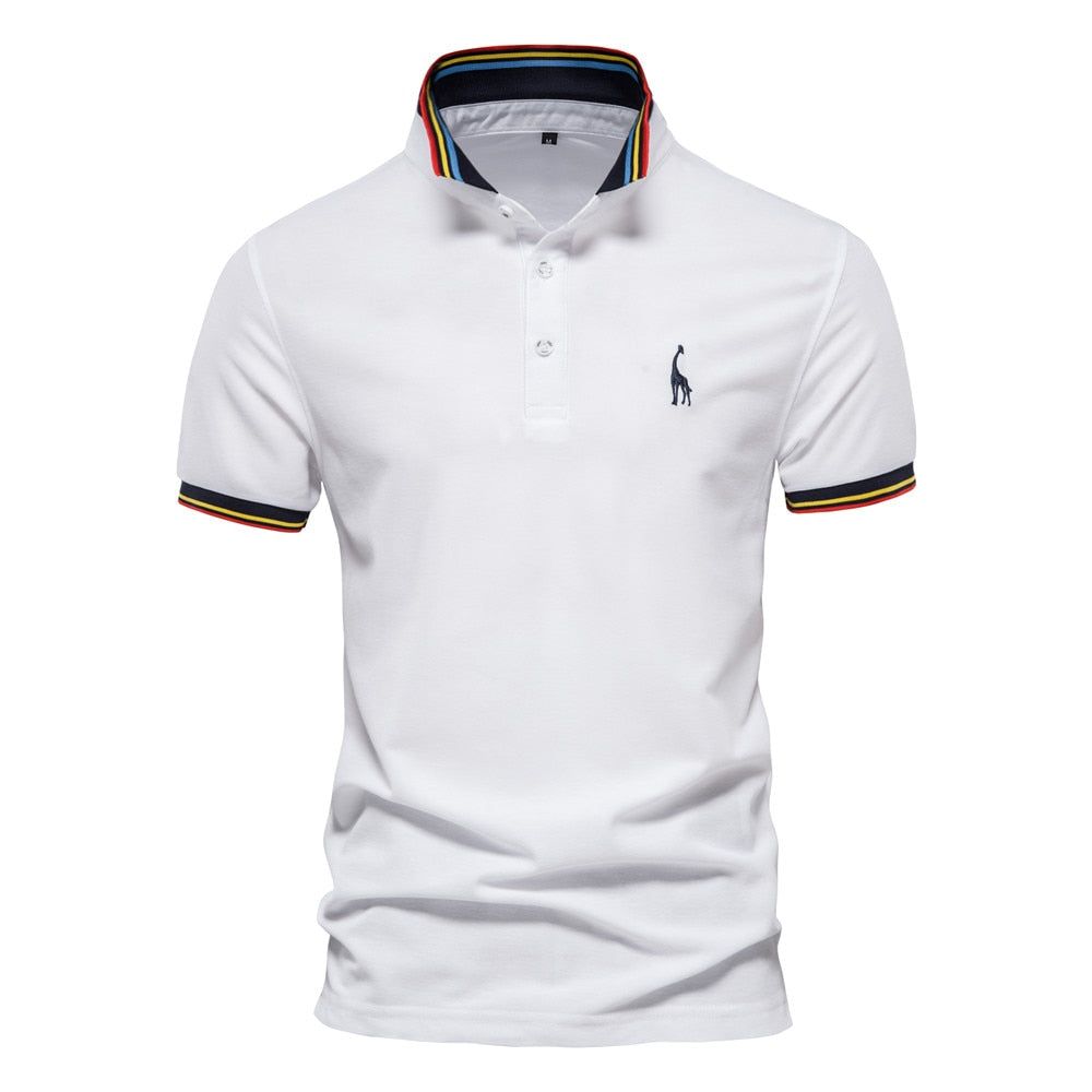 Herren Poloshirt Kontrast Kragen Polo Kurzarm Slim Fit Hemd Polohemd T-Shirt NEU