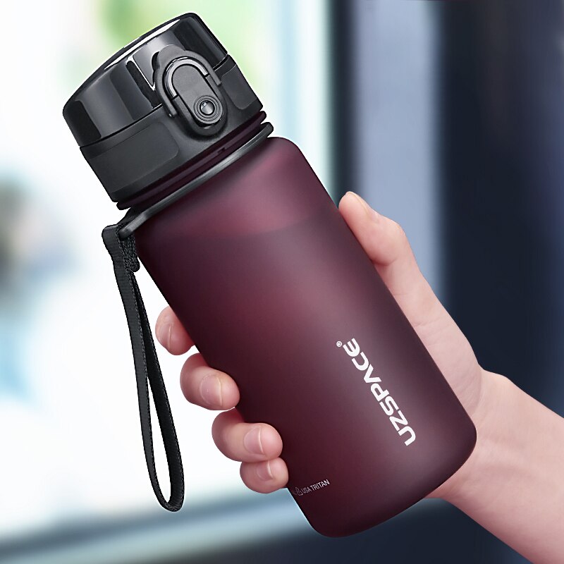 UZSPACE 350ML Trinkflasche Sportflasche Wasserflasche Getränkeflasche BPA-frei Tritanflasche
