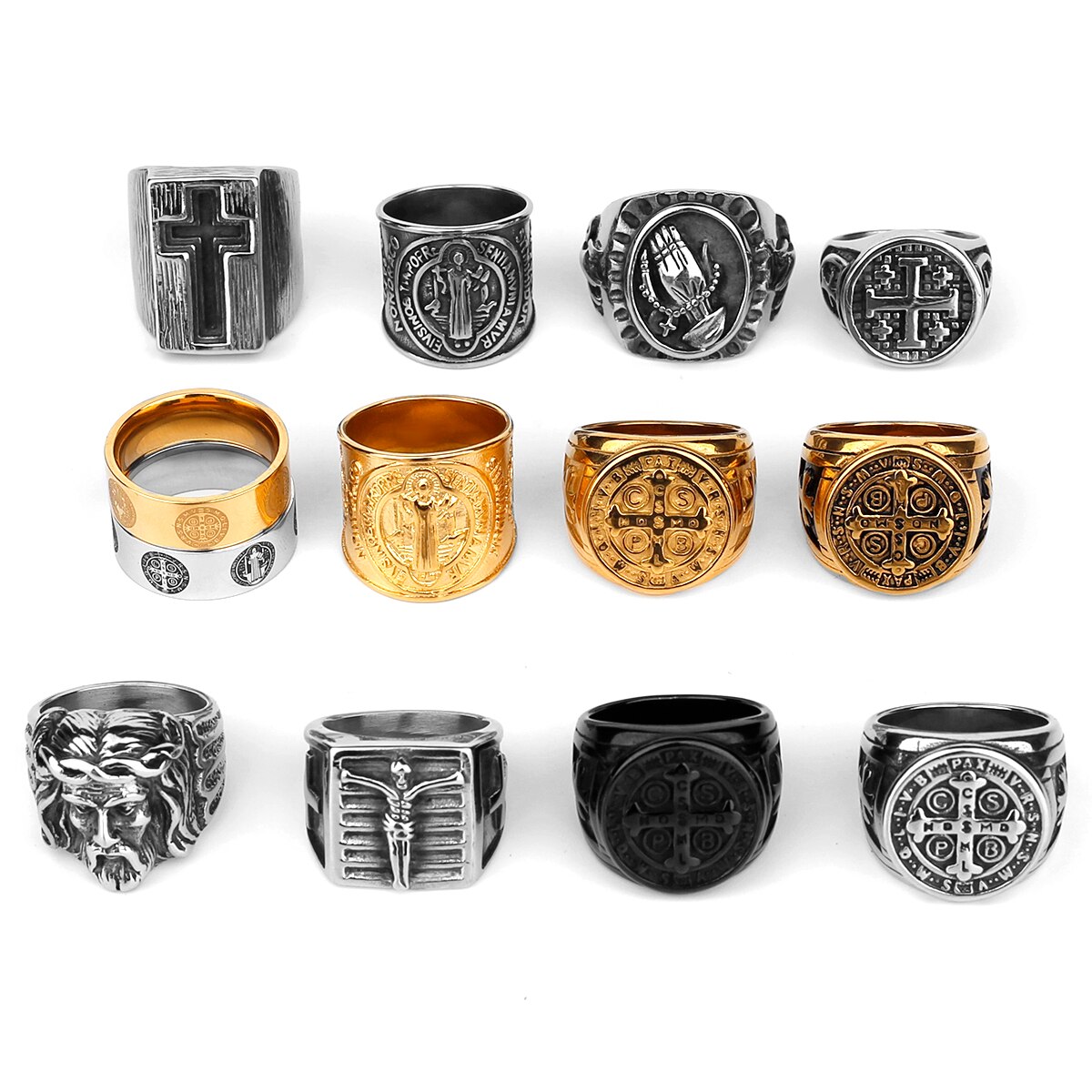 Edelstahl Herren & Damen Biker Rocker Spinning Ring Silber Skull Gothic