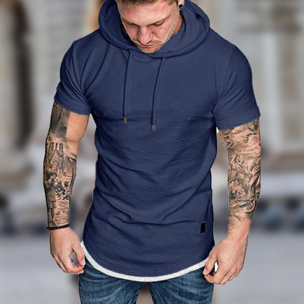Herren kurzarm Kapuzenpullover Sweatjacke Pullover Hoodie Sweatshirt Streetwear