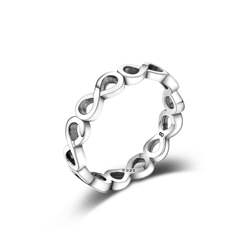 Massiv Sterling Silber 925er Ring filigran Fashion Damenring mit 3A Zirkonia