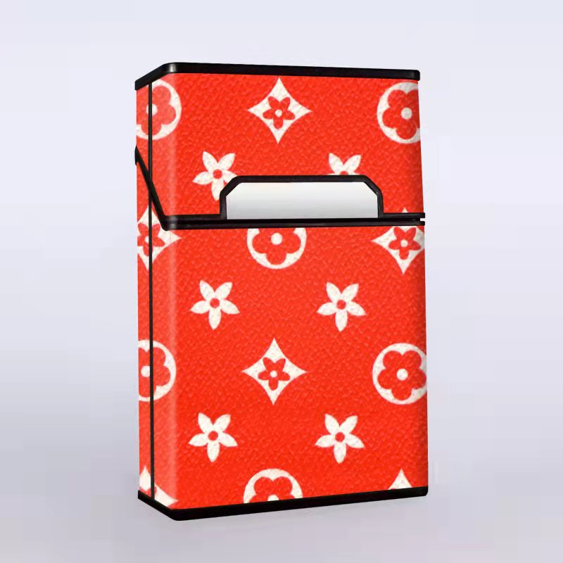 Zigarettenetui Etui 20 Zigaretten Dose Metall Box Mini Kunst Leder Accessories