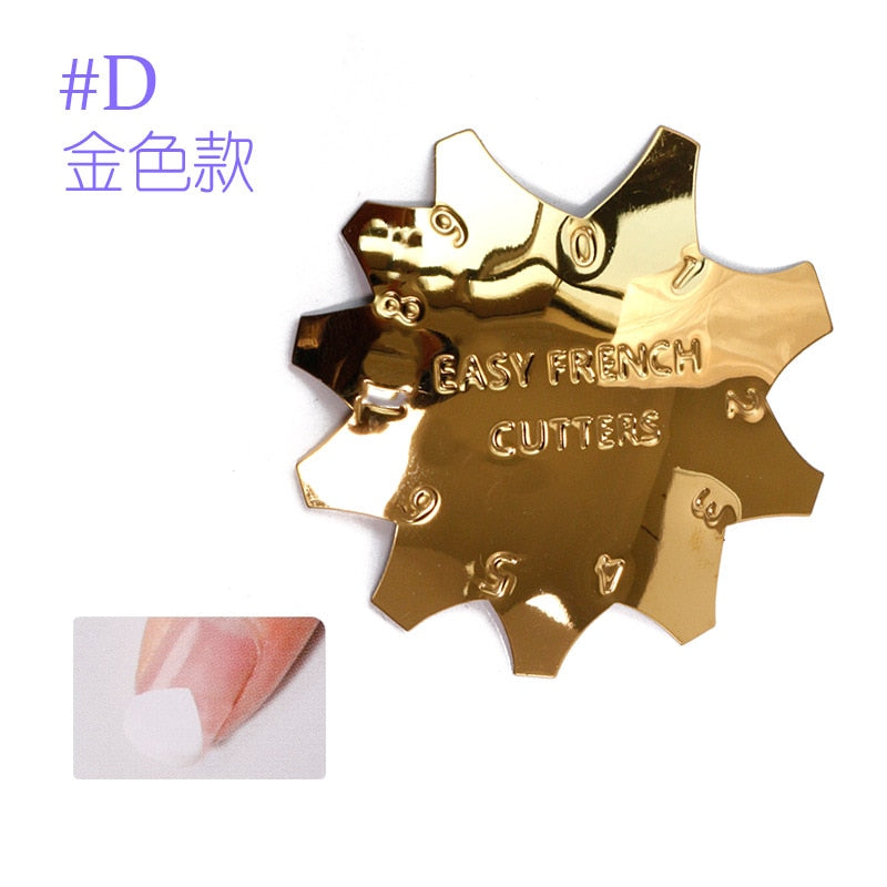 9 Größen French Nail Nagel Kunst Maniküre Schablone Trimmer Styling Tool