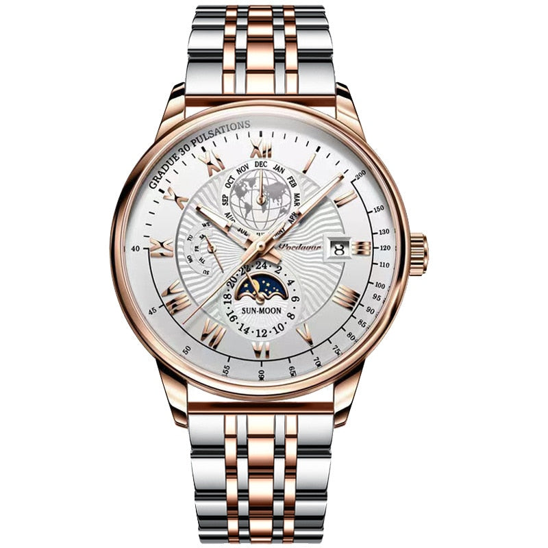 Orologio Uomo Quarzo Acciaio Inossidabile Orologio digitale Cronografo sportivo