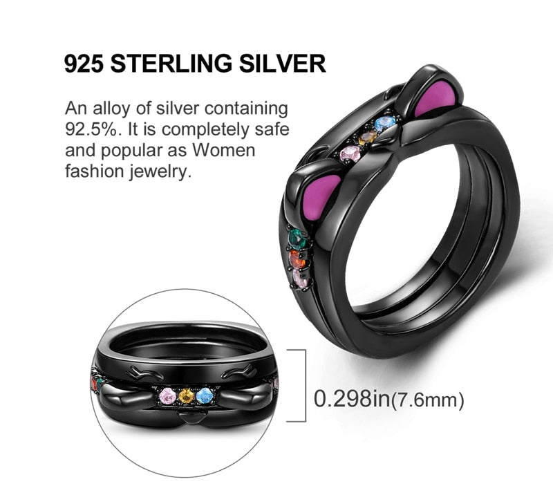 Massiv Sterling Silber 925 Ring filigran Fashion Damenring mit AAA Zirkonia