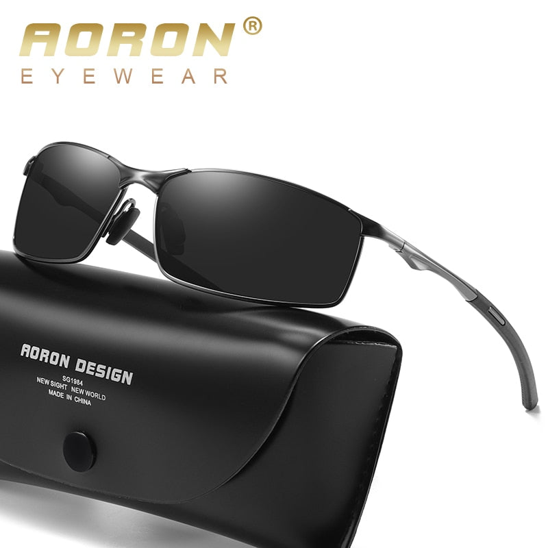 Aluminium Herren Sonnenbrille Polarisiert UV400 Schutz HD Fahren Pilotenbrille
