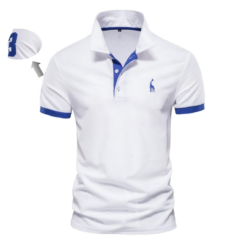Herren Poloshirt Kontrast Kragen Polo Kurzarm Slim Fit Hemd Polohemd T-Shirt NEU