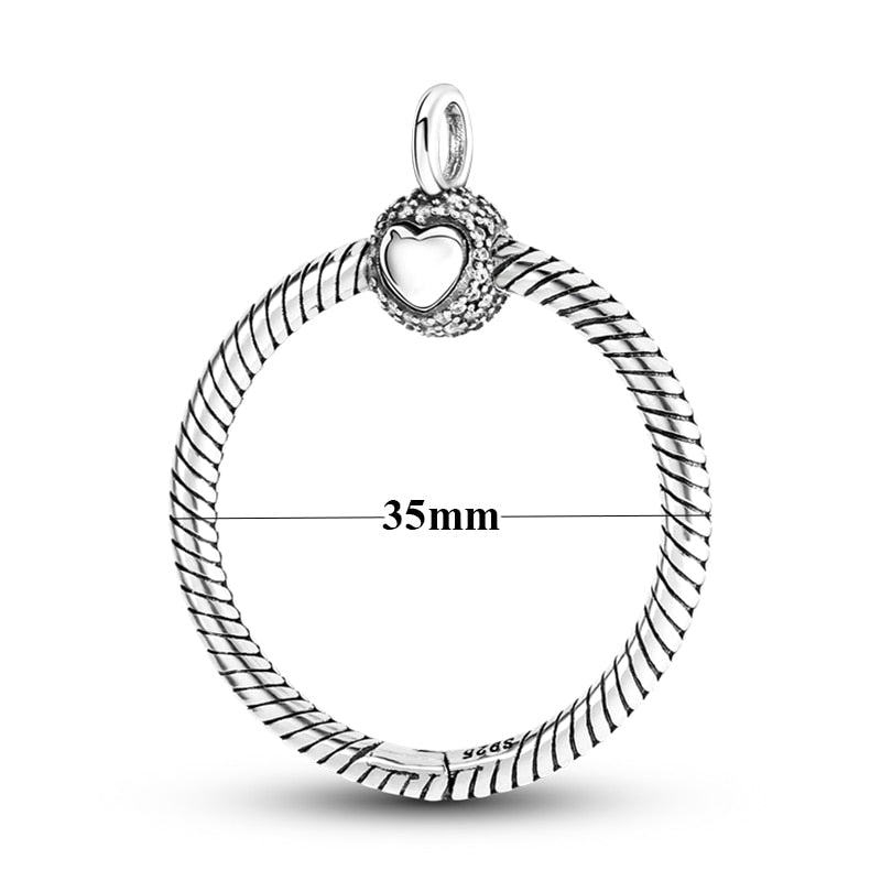 Massiv Sterling Silber 925 Panzerkette Fashion Halskette mit Zirkonia Anhänger Damen