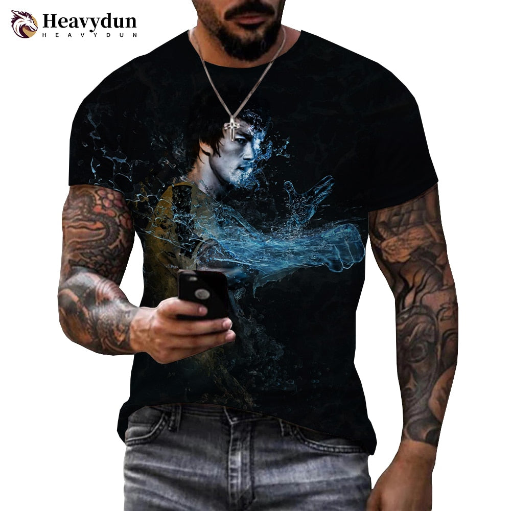 3D-T-Shirt Unisex Streetwear Fashion Kung Fu Super Star Bruce Lee