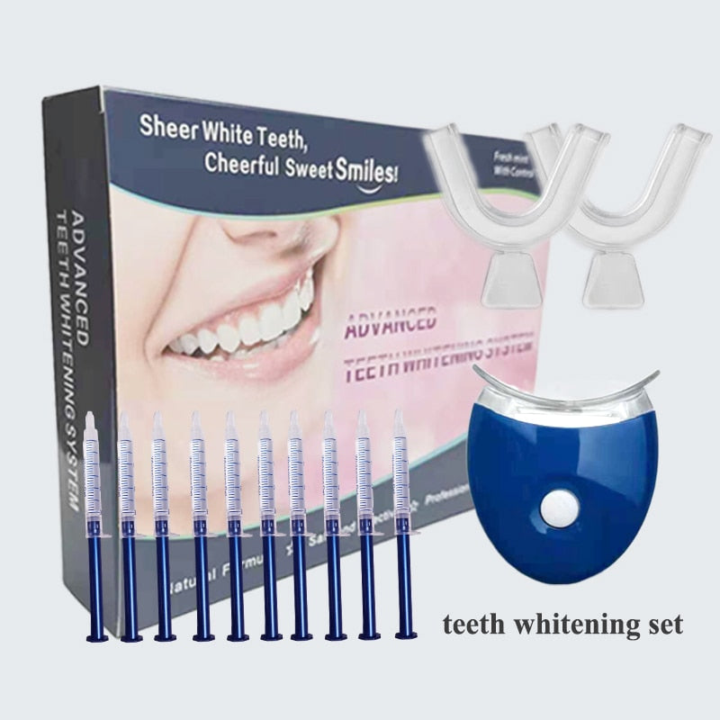 Professionelle Zahnaufhellung mit Gel Teethwhitening Kit, UV-LED bleaching Set