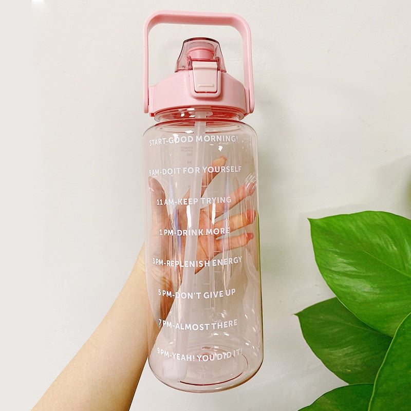 2L Trinkflasche Sportflasche Wasserflasche Getränkeflasche BPA-frei Tritanflasche
