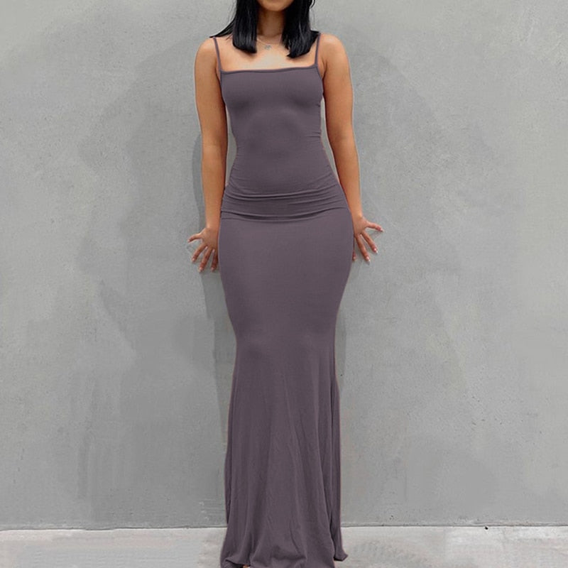 Damen Boho Sommerkleid Strandkleid Midikleid Urlaub Freizeitkleid Ärmellos Trägerkleid