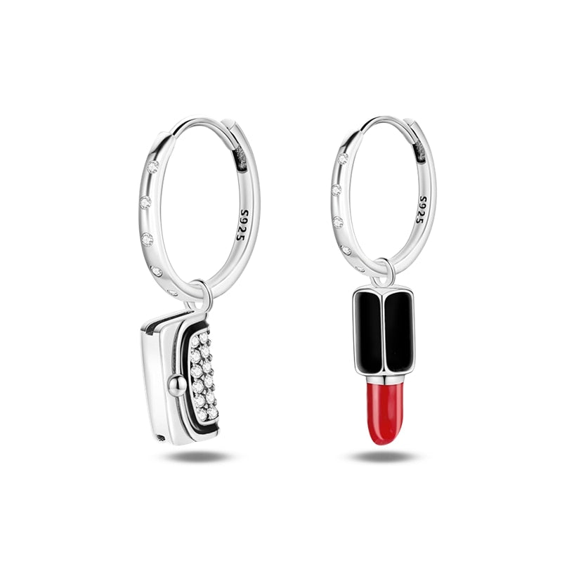 1 Paar Creolen aus 925 sterling Silber Ohrringe Ohrschmuck Zirkonia Ohrstecker