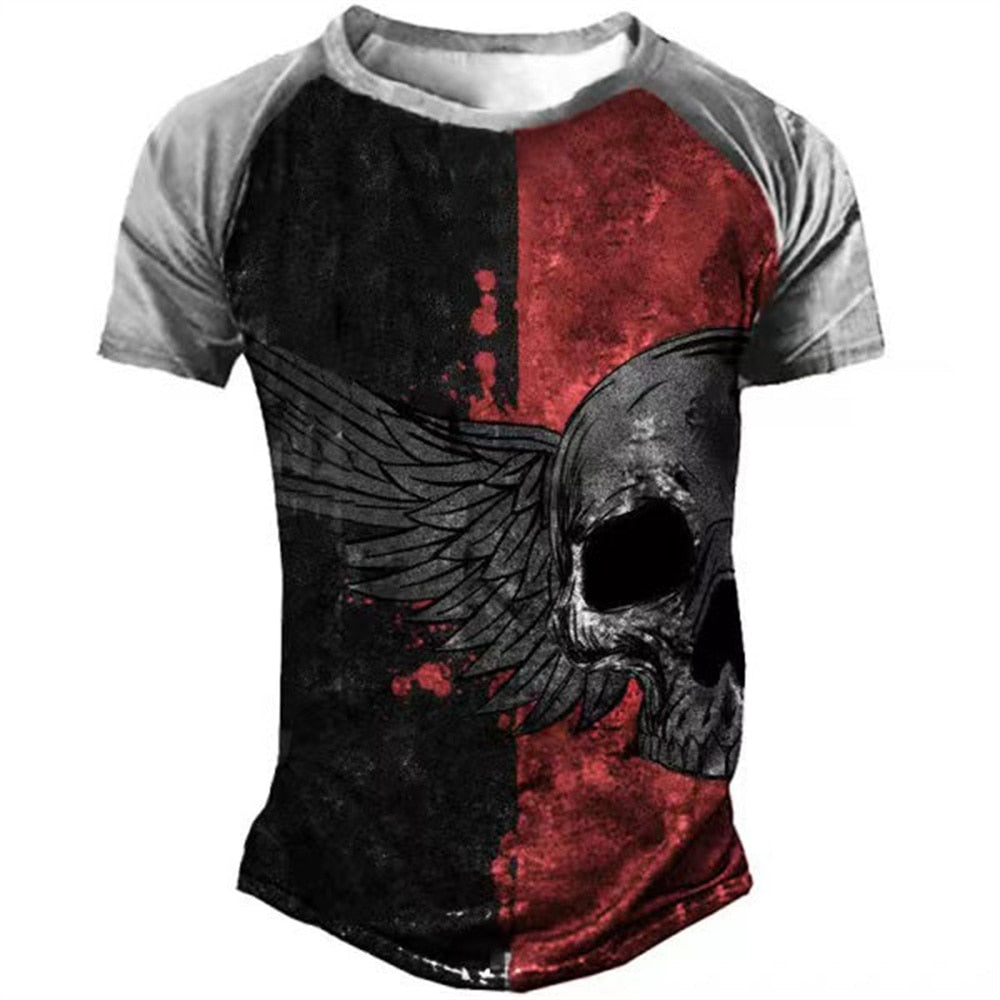 Fashion Herren Vintage Motorsport 3D T-Shirt Rundhals Unisex Sommer Streetwear