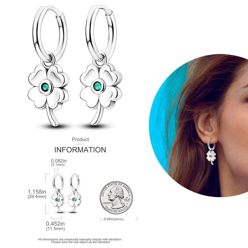 1 Paar Creolen aus 925 sterling Silber Ohrringe Ohrschmuck Zirkonia Ohrstecker