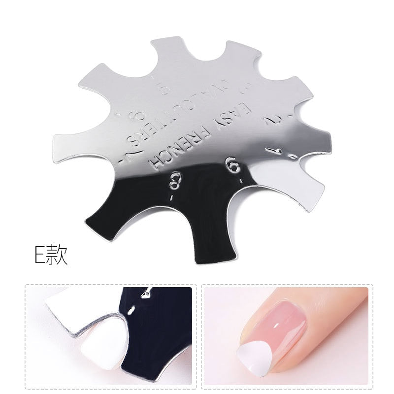 9 Größen French Nail Nagel Kunst Maniküre Schablone Trimmer Styling Tool