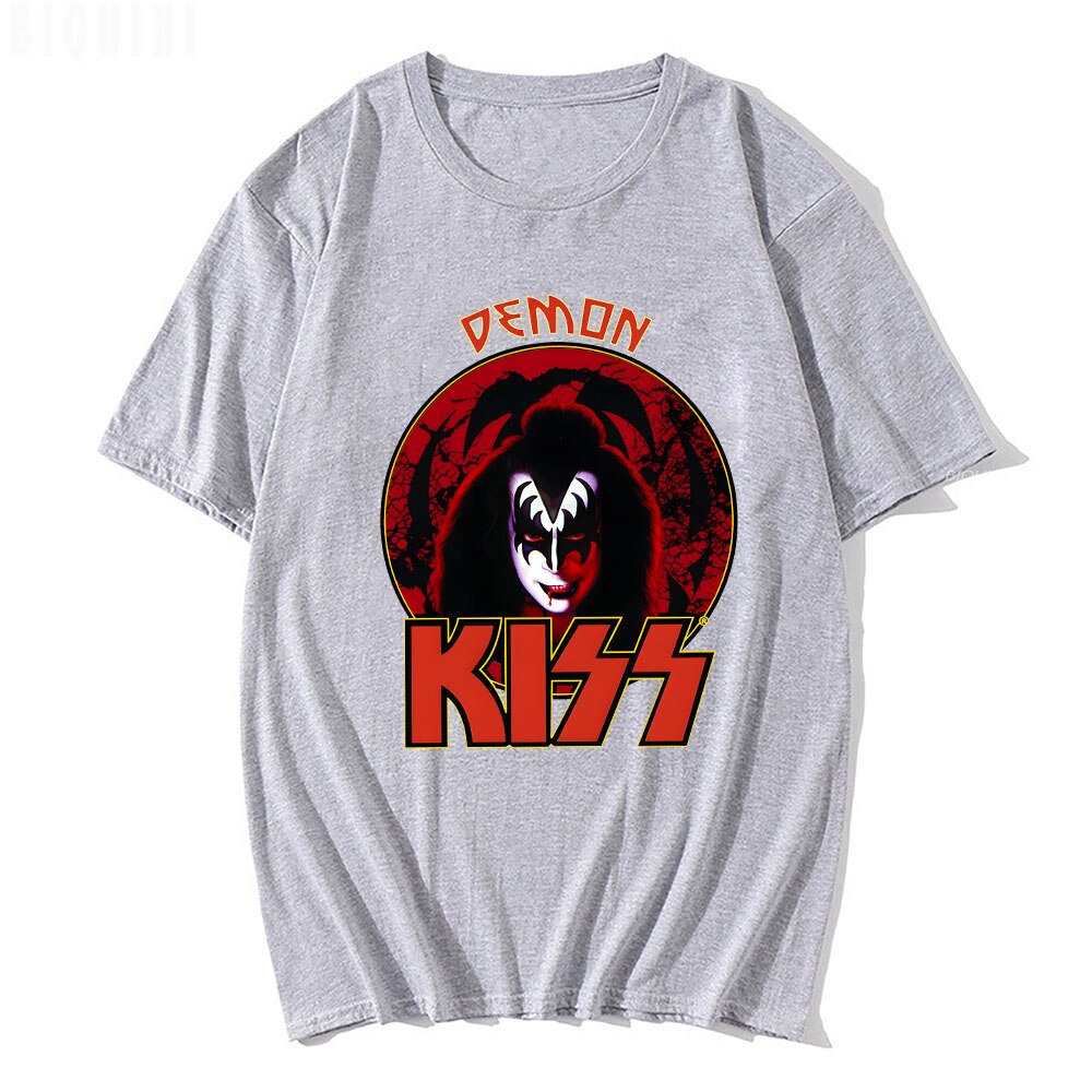 Rock Band Kiss Herren 3D T-Shirt Rundhals Unisex Streetwear100% Baumwolle