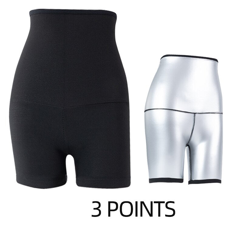 Damen Neopren Sauna Hose Schwitzhose Yogahose Thermoeffekt Abnehmen Hose Leggins
