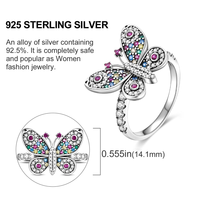 Massiv Sterling Silber 925 Ring filigran Fashion Damenring mit AAA Zirkonia