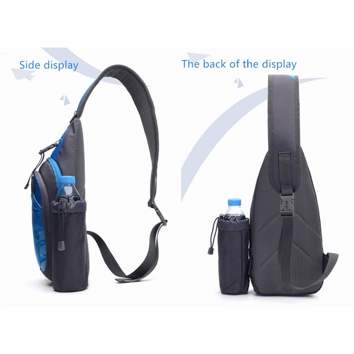 Brusttasche CROSSOVER BAUCHTASCHE HÜFTTASCHE UMHÄNGETASCHE mit Flasche Rucksack