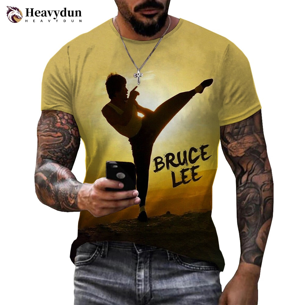 3D-T-Shirt Unisex Streetwear Fashion Kung Fu Super Star Bruce Lee