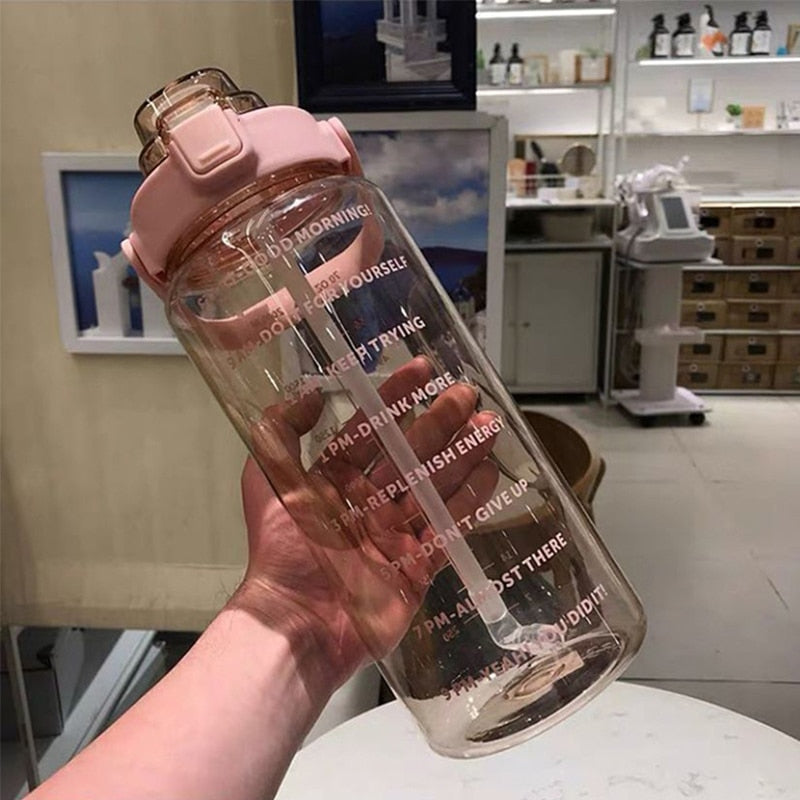 2L Trinkflasche Sportflasche Wasserflasche Getränkeflasche BPA-frei Tritanflasche