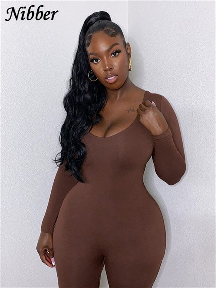 Damen Bodycon Overall Jumpsuit Streetwear Fitness-Strampler Playsuit