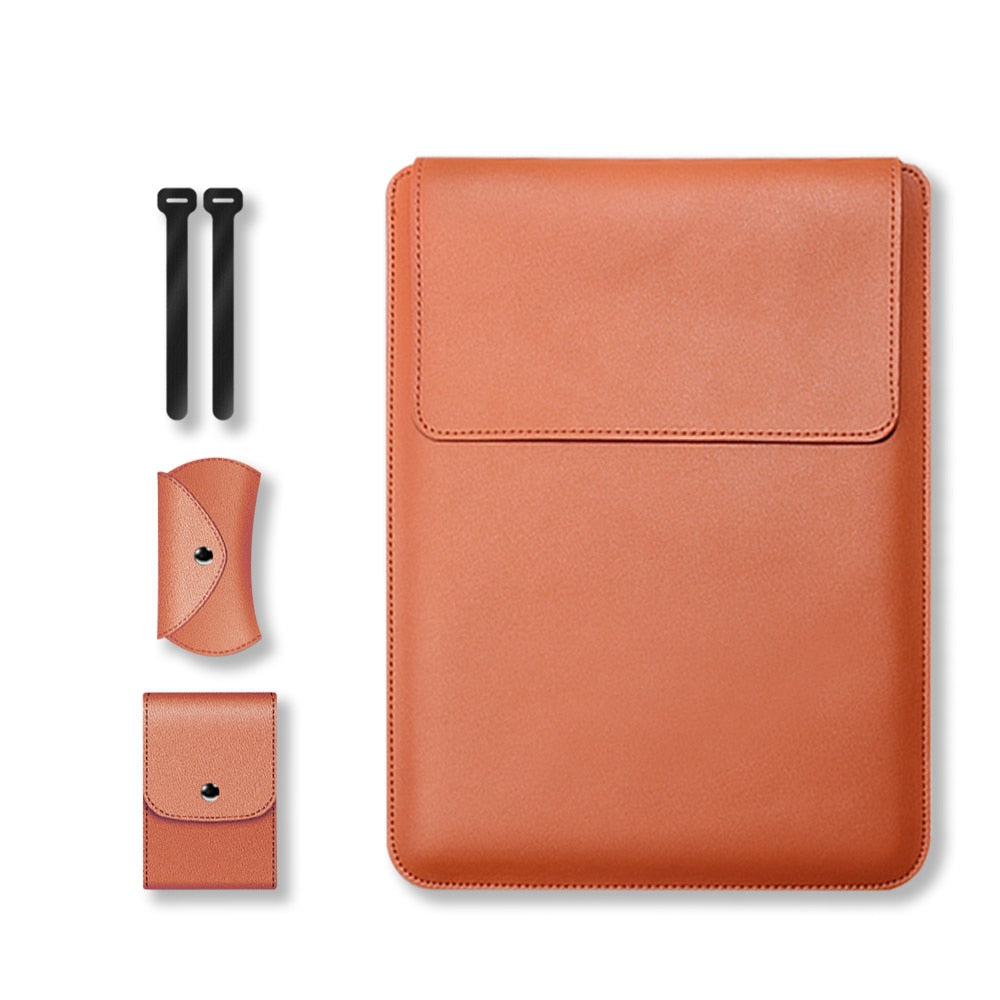 Leder Laptop Tasche Sleeve Hülle Case Cover für Macbook Air Pro 13.3 14 15 Zoll