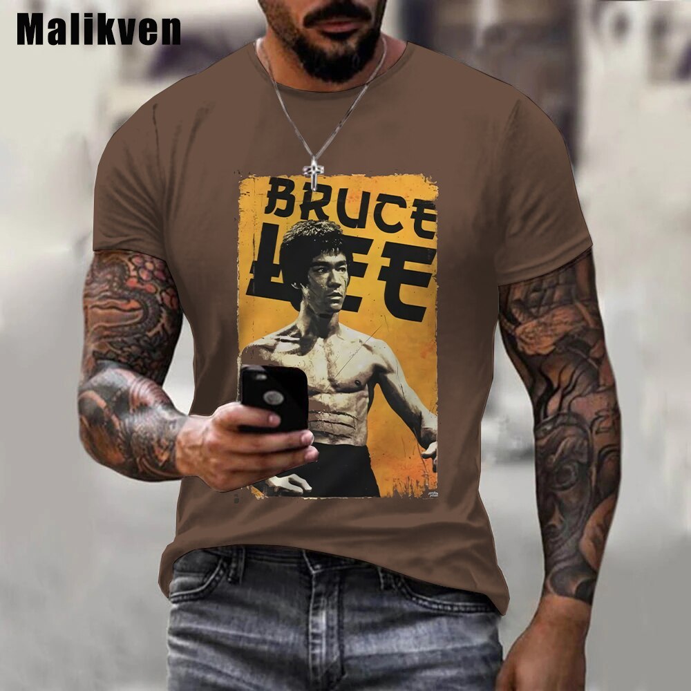 Unisex 3D-T-Shirt Streetwear Fashion Kung Fu Super Star Bruce Lee