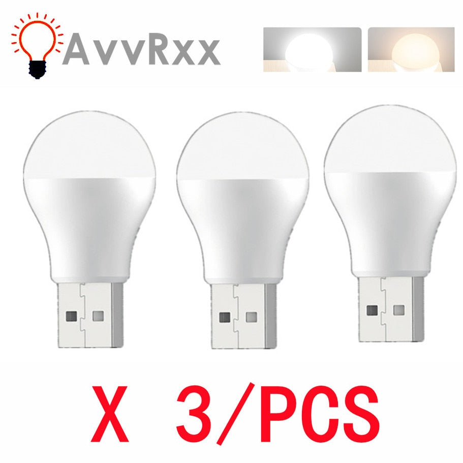 3X USB LED Nachtlicht Augenschutz Lampe Computer Mini Licht Nachtlampe Kinder