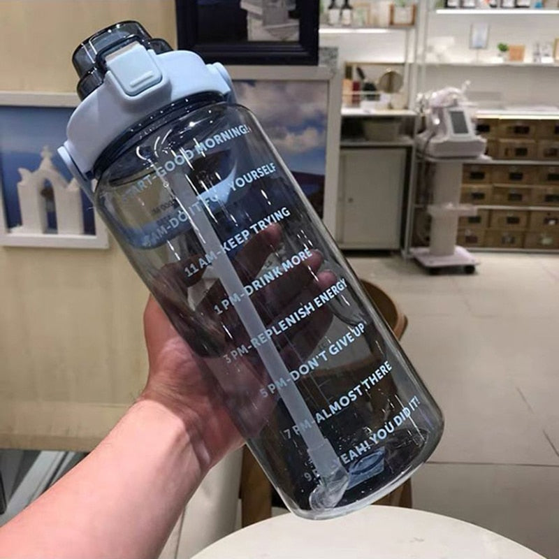 2L Trinkflasche Sportflasche Wasserflasche Getränkeflasche BPA-frei Tritanflasche
