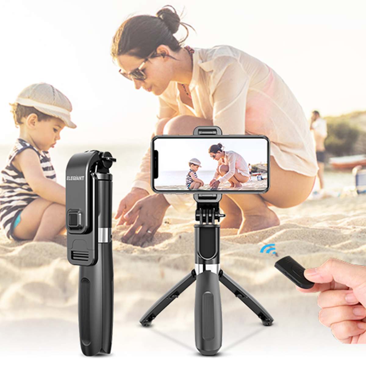 4 In1 Wireless Bluetooth Selfie Stick faltbares Mini-Stativ Universal Smartphone