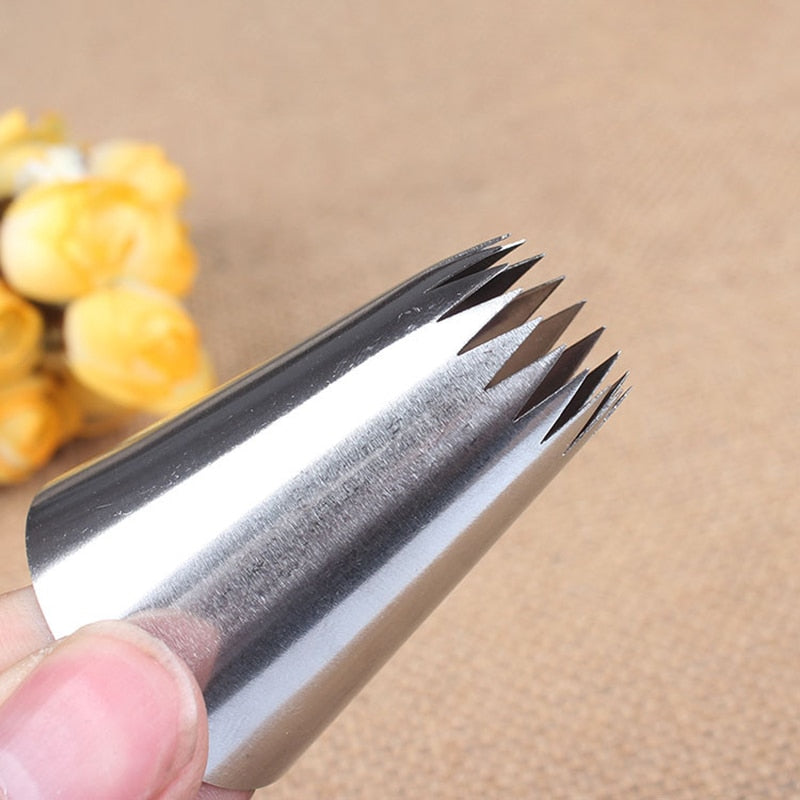 8 Stk Sahnetülle Spritztüllen Edelstahl für Kuchen und Süßwaren Küchenhelfer