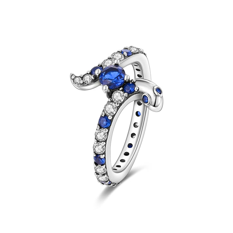 Massiv Sterling Silber 925 Ring filigran Fashion Damenring mit AAA Zirkonia