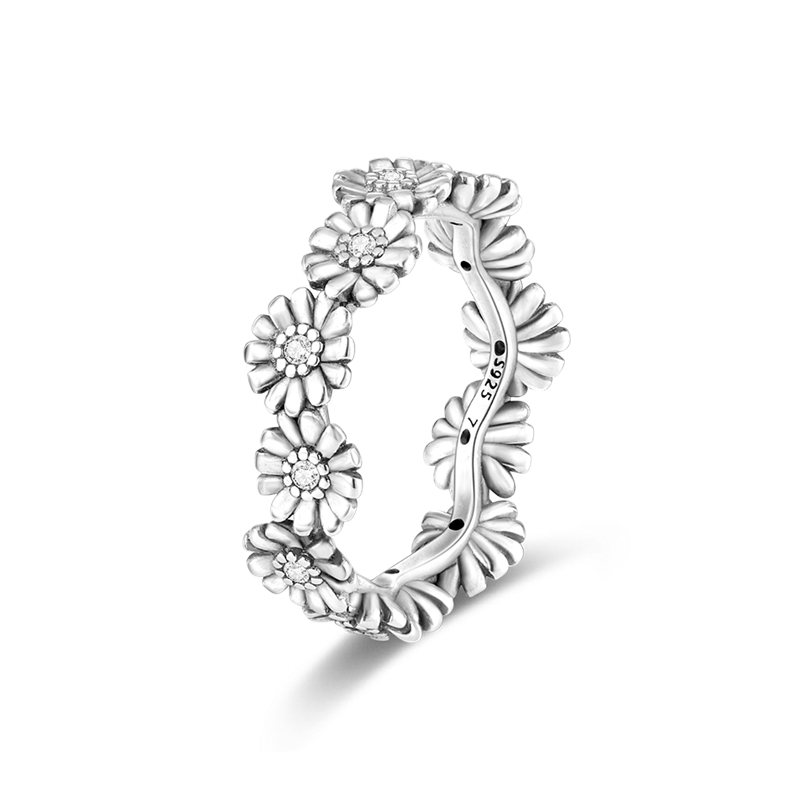 Massiv Sterling Silber 925 Ring filigran Fashion Damenring mit AAA Zirkonia