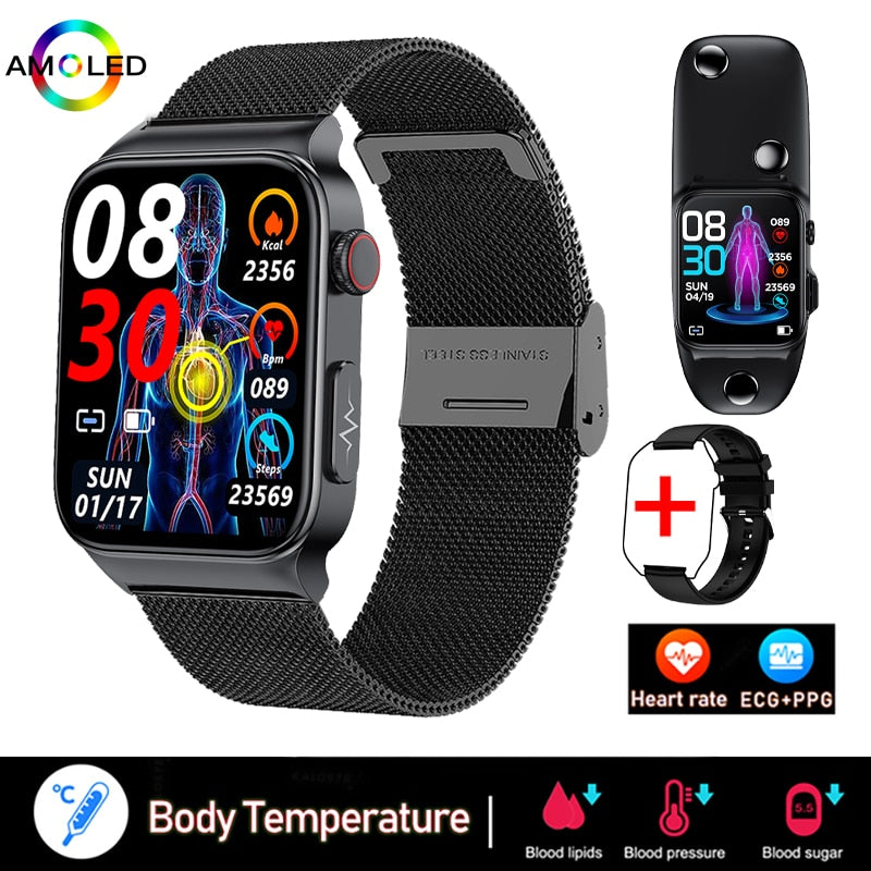 EKG + PPG Bluetooth Smart watch Fitness Tracker Sport Uhr Puls Armband Wasserdicht