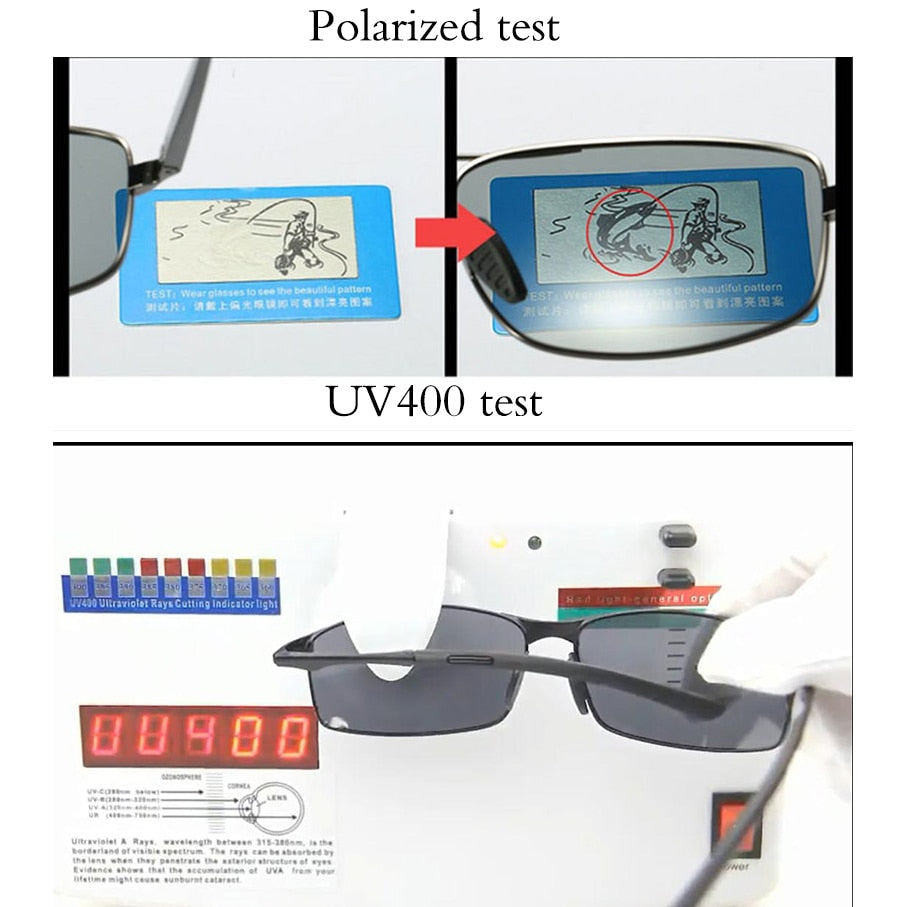 Aluminium Herren Sonnenbrille Polarisiert UV400 Schutz HD Fahren Pilotenbrille