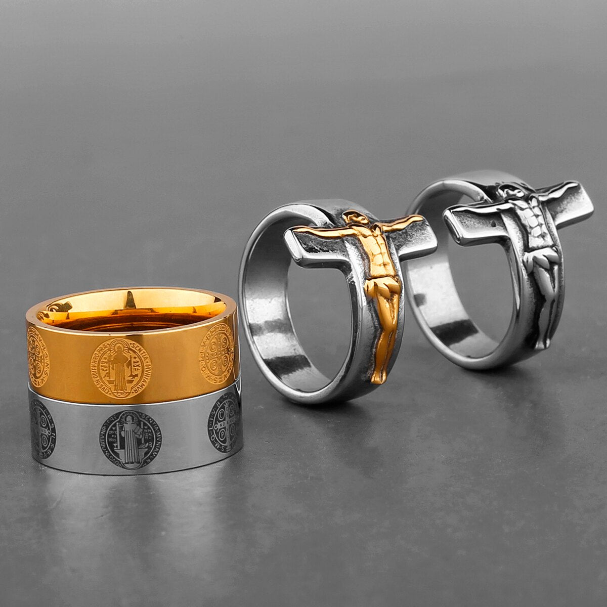 Edelstahl Herren & Damen Biker Rocker Spinning Ring Silber Skull Gothic