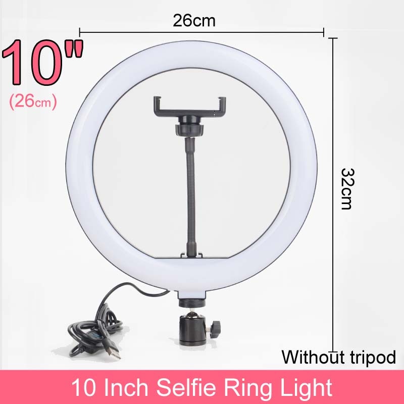 Selfie Ringlicht mit Stativ-Ständer 10 12 14 Inch Dimmbare LED Ring Fotografie