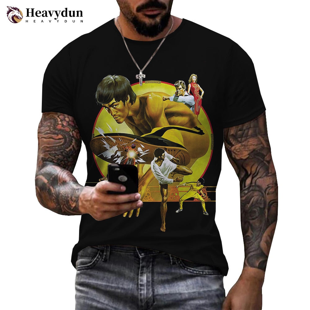 3D-T-Shirt Unisex Streetwear Fashion Kung Fu Super Star Bruce Lee