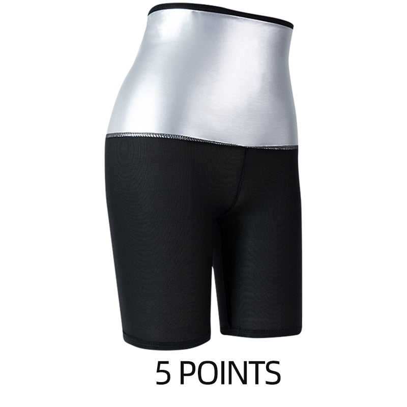 Damen Neopren Sauna Hose Schwitzhose Yogahose Thermoeffekt Abnehmen Hose Leggins