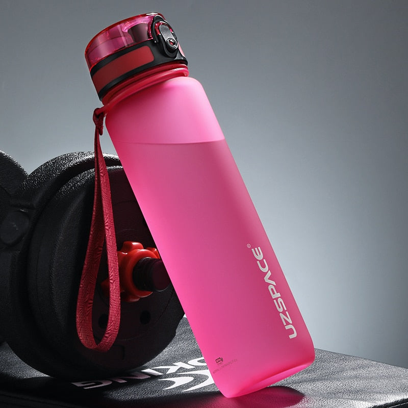 UZSPACE 1000ml Trinkflasche Sportflasche Wasserflasche Getränkeflasche BPA-frei Tritanflasche